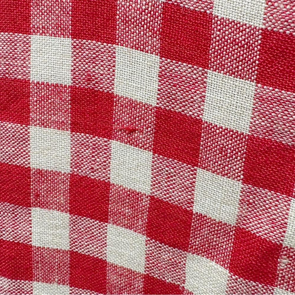 Faith Rowan Leeves Luna Sleeveless Dress Red Gingham Linen Size XXL Pockets NWT - Picture 11 of 16